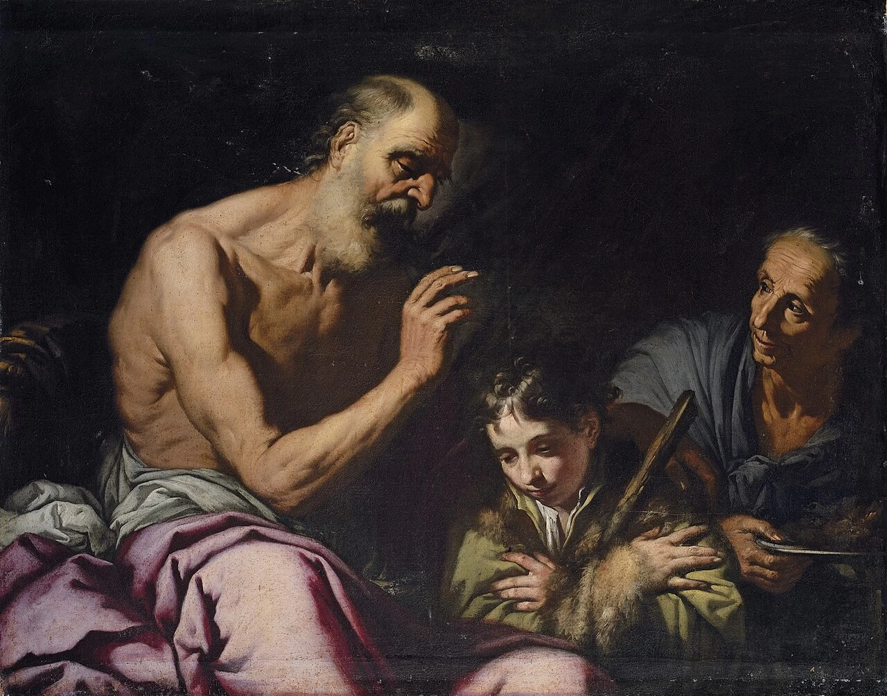 Giacobbe riceve la benedizione di Isacco